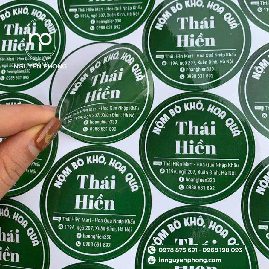 In sticker trên giấy decal cảm nhiệt